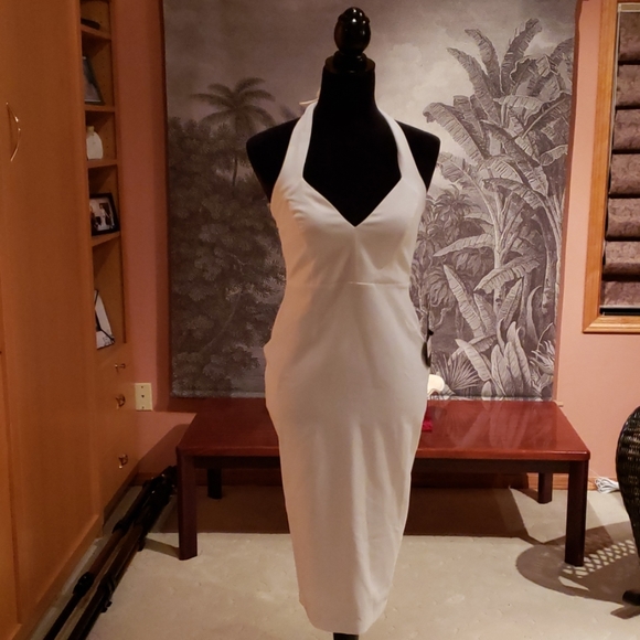Nookie Dresses & Skirts - Nookie Ivory  halter midi dress  size medium